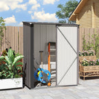 5.3 x 3.1ft Corrugated Steel Garden Shed Outsunny