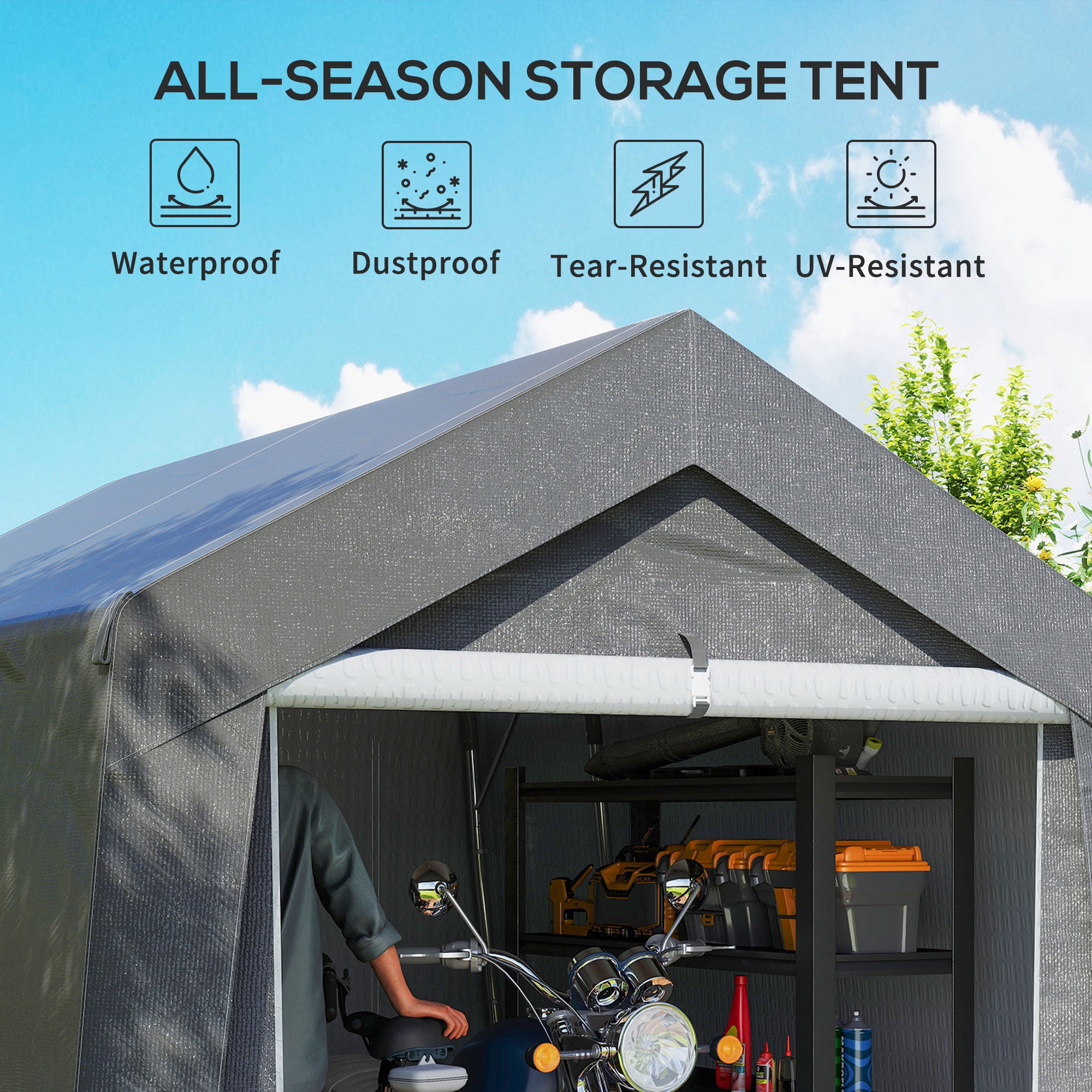 3.6 x 2.1m Portable Outdoor Shed, with Window