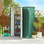 5x3 Garden Shed Metal Outdoor Tool Shed with Sloped Roof, Lockable Door for Gardeners Outsunny
