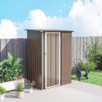 5ft x 3ft Metal Garden Storage Shed, Outdoor Tool Shed with Sloped Roof, Lockable Door for Tools, Equipment Outsunny