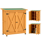 46.5 x 97cm Compact Wooden Storage Shed Outsunny