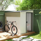 7 x 5ft Galvanised Metal Shed, with Sliding Door Outsunny