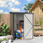 5.3 x 3.1ft Corrugated Steel Garden Shed Outsunny
