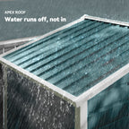 7 x 4ft Garden Shed, Easy to Assemble, Upgraded Galvanised Steel Frame with Foundation Kit, Double Doors with Lock, Outdoor Metal Shed with Vents and Gloves, Garden Storage Shed Outsunny