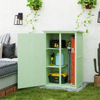 Wooden Small Shed, Garden Storage Shed with Shelves and Bolt Latch, 75L x 56W x115H cm Outsunny