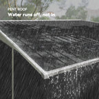 3.3 x 2.68m Corrugated Metal Shed Outsunny