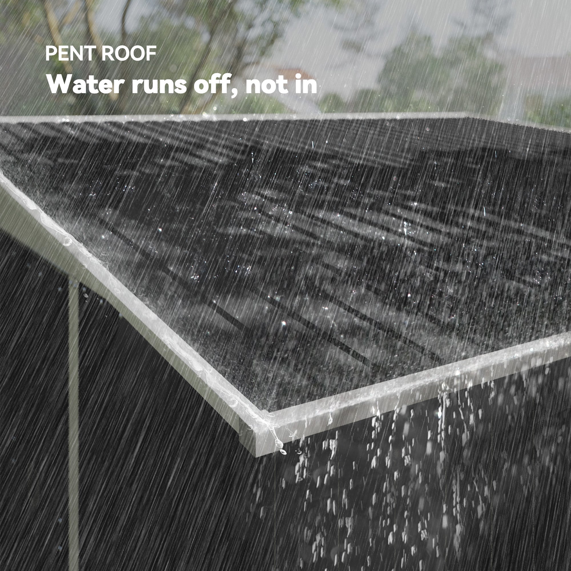 3.3 x 2.68m Corrugated Metal Shed Outsunny