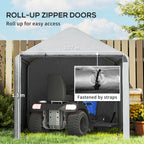 2 x 2m Garden Fabric Storage Tent - Grey