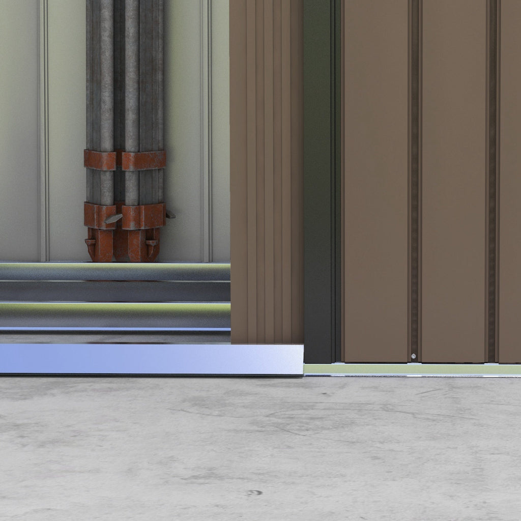 7 x 4ft Metal Garden Shed, Outdoor Storage Tool House with Ventilation Slots, Foundation Kit and Lockable Double Doors Outsunny